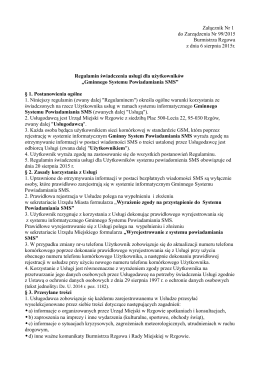 Regulamin SMS - Urząd Miejski w Rzgowie