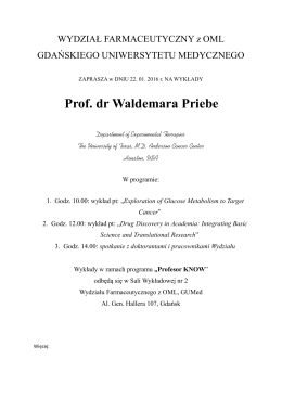 Prof. dr Waldemara Priebe