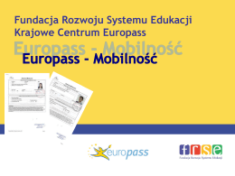 europass Europass - Fundacja Rozwoju Systemu Edukacji