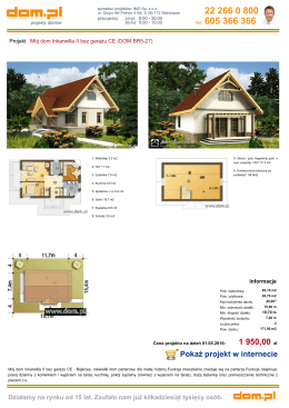 Projekt domu: Mój dom Inkarwilla II bez gara¿u CE