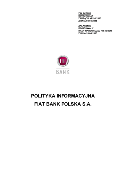 Polityka informacyjna FBP 2015 - FCA