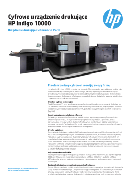 Cyfrowe urządzenie drukujące HP Indigo 10000