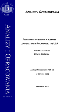 Assessment of science – business cooperation in Poland and the USA