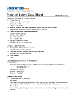 Material Safety Data Sheet