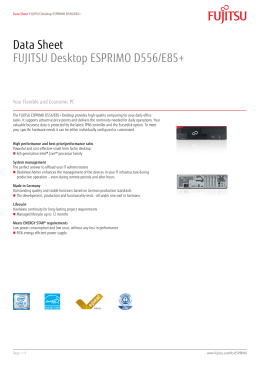 Data Sheet FUJITSU Desktop ESPRIMO D556/E85+