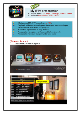 (Process to use) My IPTV presentation