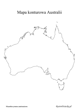 Mapa konturowa Australii