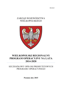UWRPO 2014-2020 - projekt - WRPO na lata 2007-2013