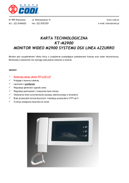 M2900 Monitor wideo słuchawkowy
