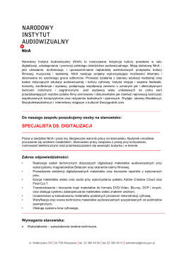 SPECJALISTA DS. DIGITALIZACJI