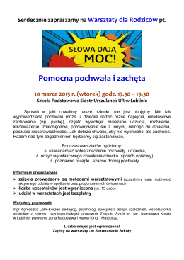 pobierz pdf - Szkoła Podstawowa Sióstr Urszulanek UR w Lublinie
