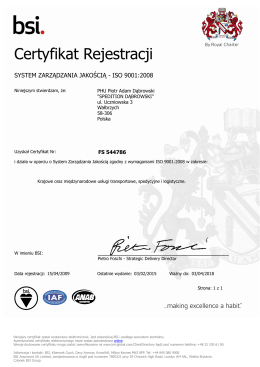 BSI Certificate 2015