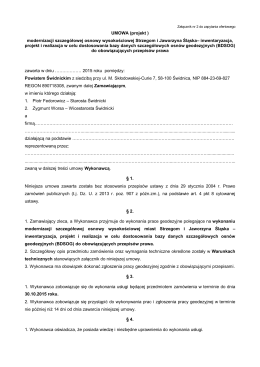UMOWA (projekt ) - Powiatowe Biuro Geodezji i Katastru w Świdnicy