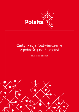 Certyfikacja (potwierdzenie zgodności) na Białorusi