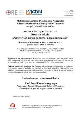 Zaproszenie i program konferencji - EduNet