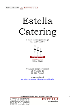 estella catering 2015 bankiet, koktajl