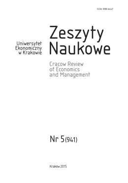 Pełny tekst zeszytu  - Uniwersytet Ekonomiczny w Krakowie
