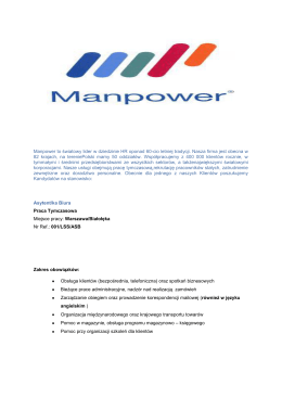 Manpower to światowy lider w dziedzinie HR oponad 60
