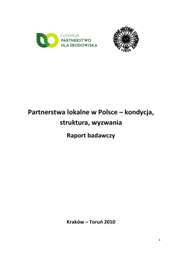 Partnerstwa lokalne w Polsce_Raport