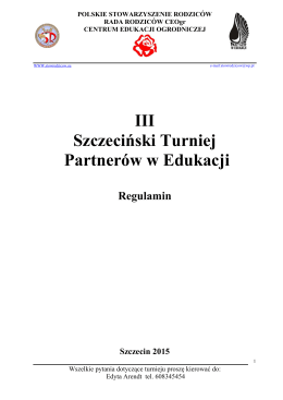 III Szczeciński Turniej Partnerów w Edukacji