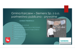 Gmina Karczew – Siemens Sp. z o.o. partnerstwo publiczno