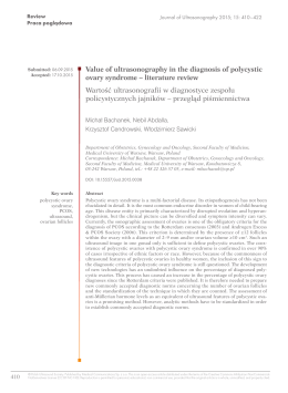Value of ultrasonography in the diagnosis of polycystic ovary