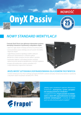 Karta katalogowa Onyx Passiv