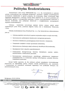 polityka srodowiskowa