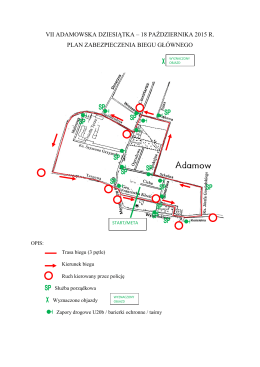 plan trasy biegowej