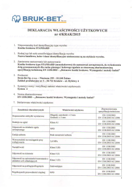PDF DWU nr 4 KRAK 2015 - Kostka brukowa Standard - Bruk-Bet