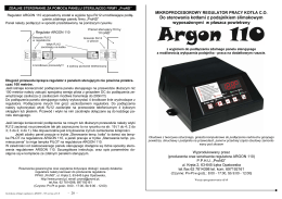 Instrukcja obsługi sterownika Argon 110