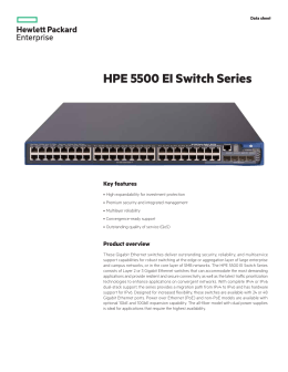 HPE 5500 EI Switch Series data sheet