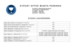 Dyżury Aptek Miasta Poznania bn2015