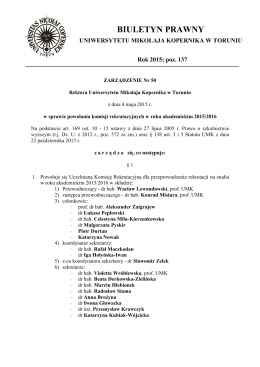 50 komisja ds rekrutacji 2015 16