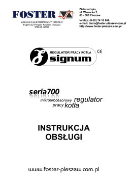 instrukcja regulator Signum 700