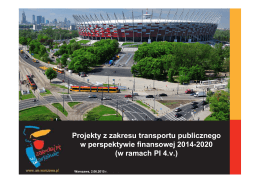 Projekty z zakresu transportu publicznego w