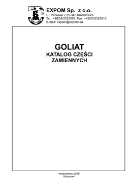 Katalog części zamiennych GOLIAT 2015-PL/EN/DE