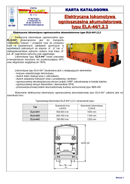 Elektryczna lokomotywa ognioszczelna akumulatorowa - Izol