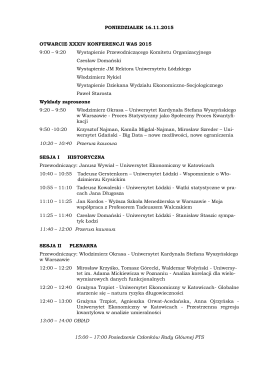 Program konferencji 2015