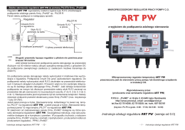 Instrukcja obsługi sterownika ART PW