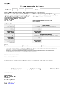 Umowa Abonencka Multiroom