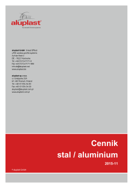 Cennik stal / aluminium