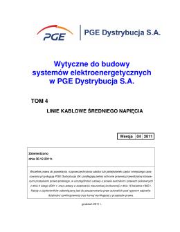 Wytyczne do budowy systemów elektroenergetycznych w PGE