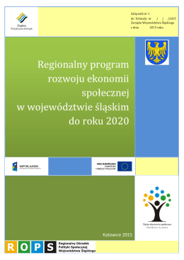 Regionalny program rozwoju ekonomii społecznej w województwie