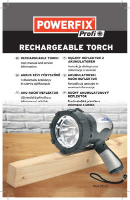 RECHARGEABLE TORCH - Lidl Service Website