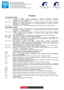 PROGRAM - 4. PKO Nocny Wrocław Półmaraton