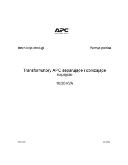 Transformatory APC separujące i obniżające napięcie
