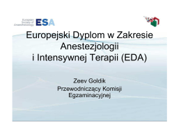 Europejski Dyplom w Zakresie Anestezjologii i Intensywnej Terapii