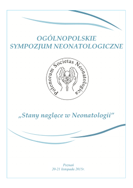 Program Sympozjum - Stany Naglące w Neonatologii 2014_10_27