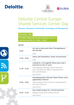 Deloitte Central Europe Shared Services Center Day